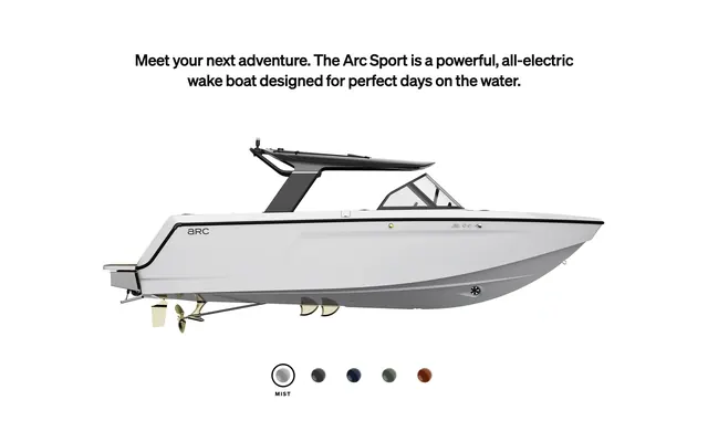 Arc Sport color selector hero, minimal, light-mode, light