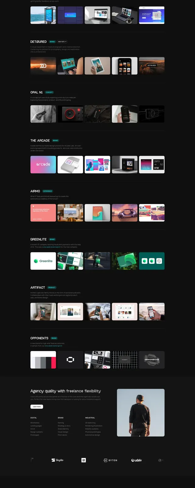 Arcade Labs Portfolio, dark-mode, minimal, dark
