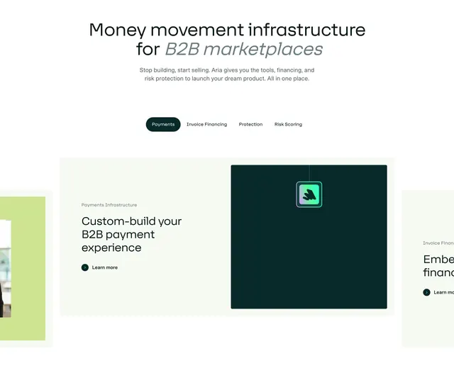 Aria Features Section, minimal, light-mode, light