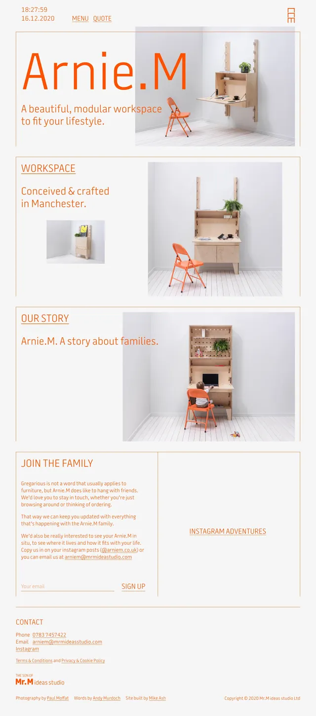 Arnie.M Modular Workspace, editorial, minimal, warm