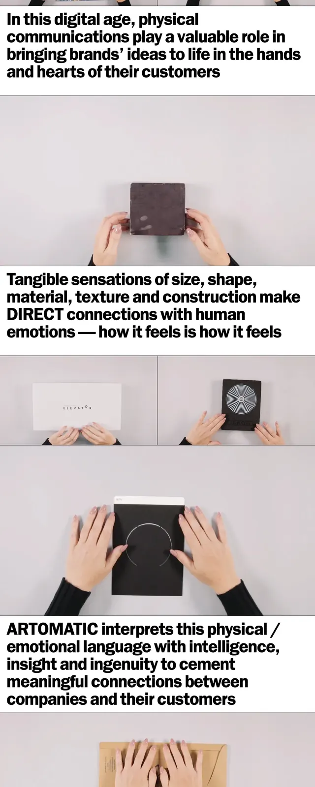 Artomatic Portfolio Landing, editorial, minimal, light