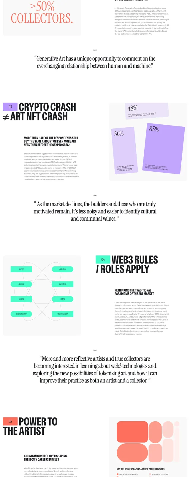 Arttechreport Digital Art Report, neo-brutalist, editorial, vibrant