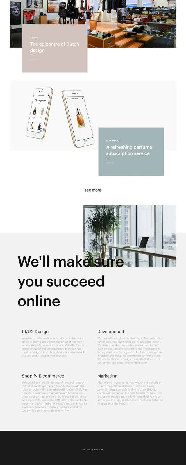 Ask Phill Agency Landing Page, minimal, editorial, light