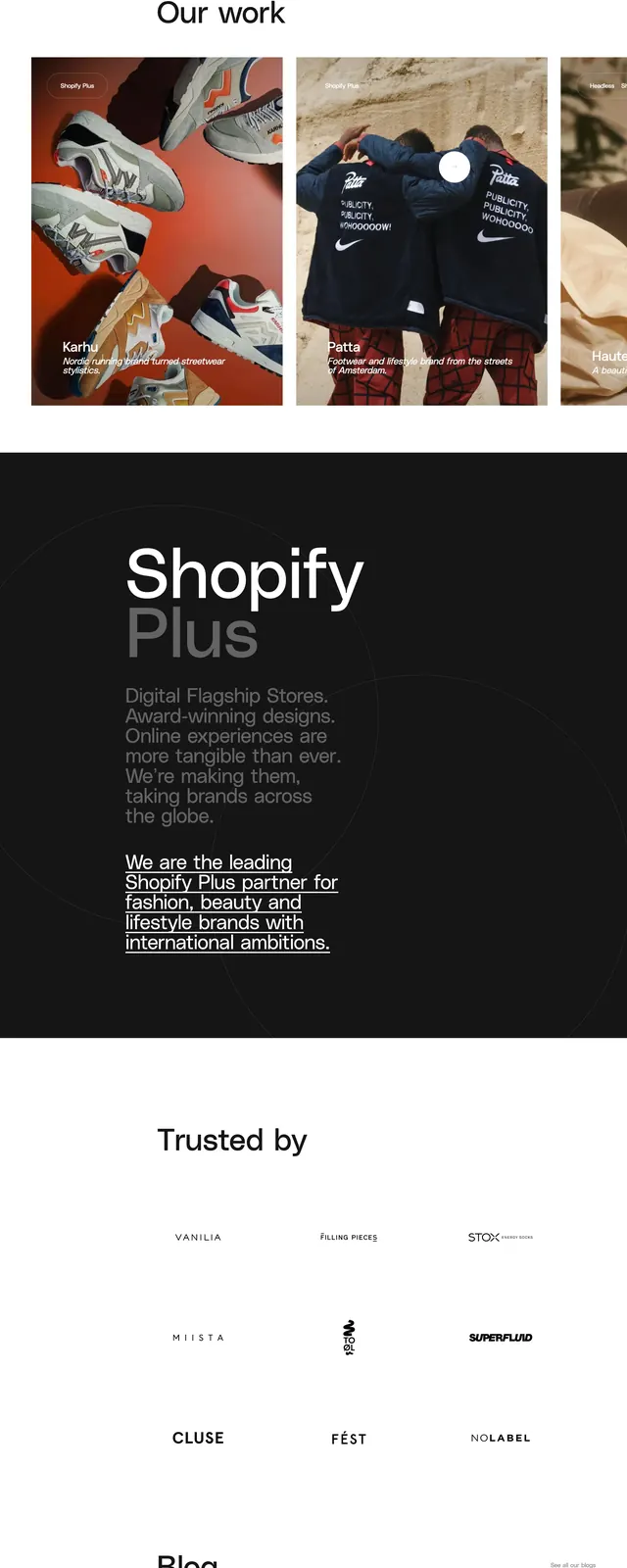 Askphill E-commerce Agency Landing Page, minimal, editorial, dark