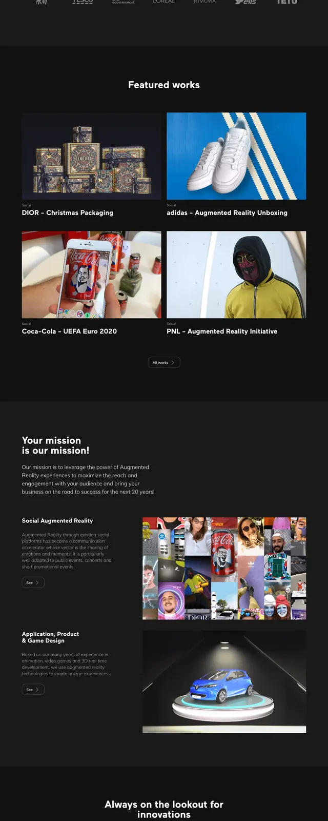 Atomic Digital Agency Landing Page, dark-mode, minimal, dark