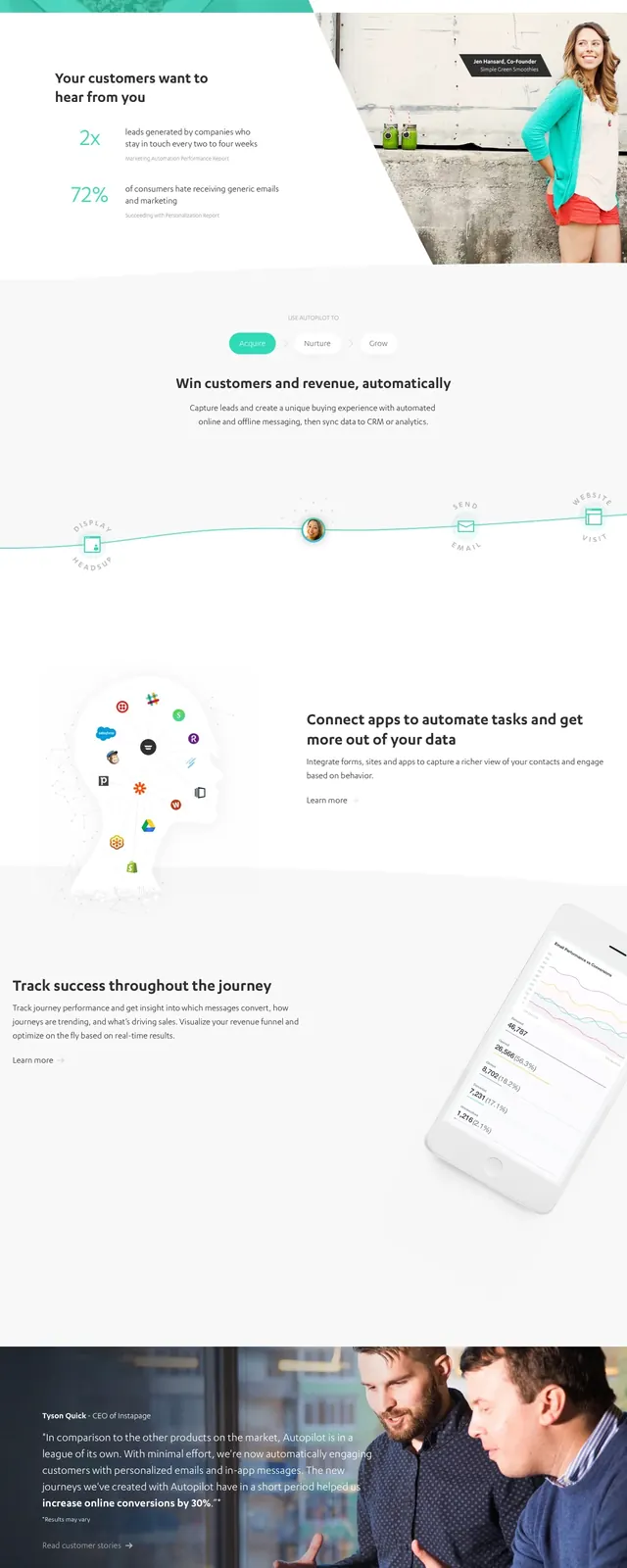 Autopilot Marketing Automation, corporate-clean, minimal, light
