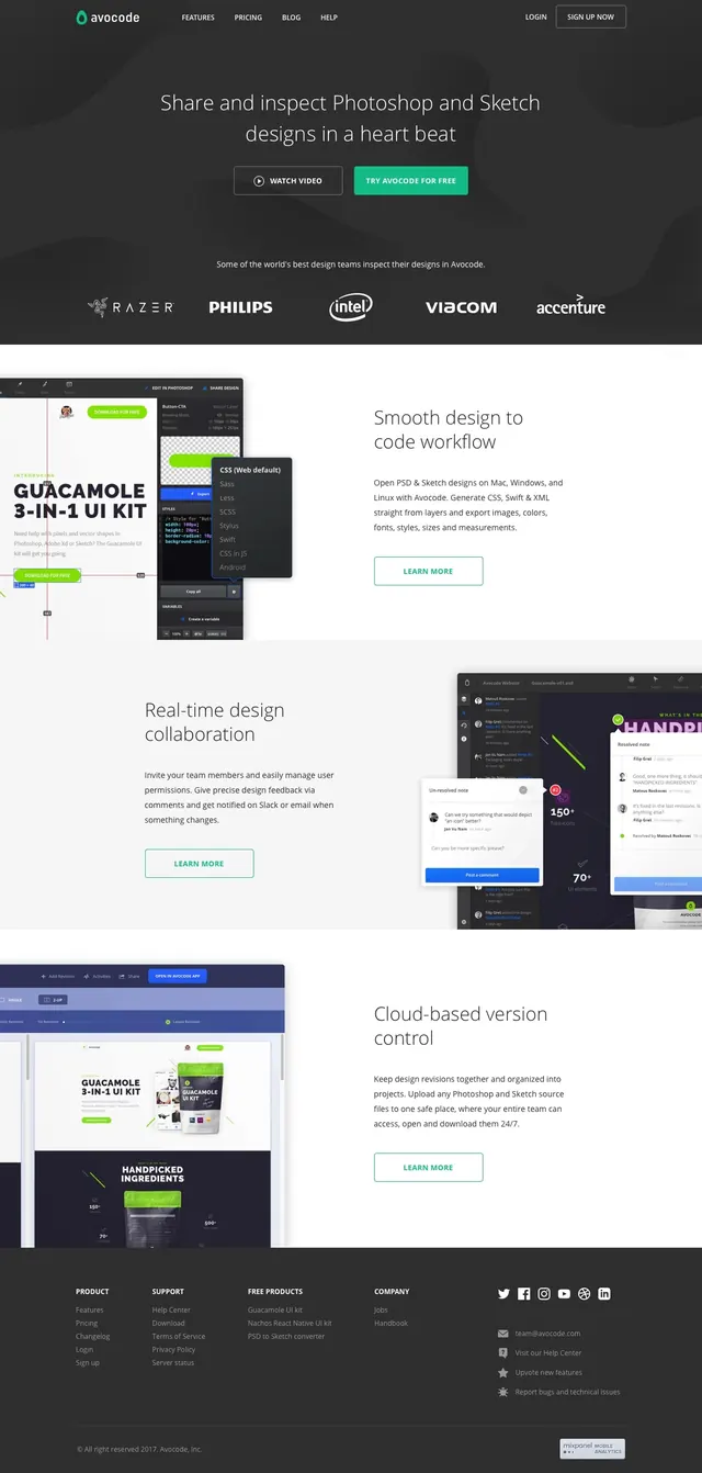 Avocode Design-to-Code Platform, corporate-clean, dark-mode, dark