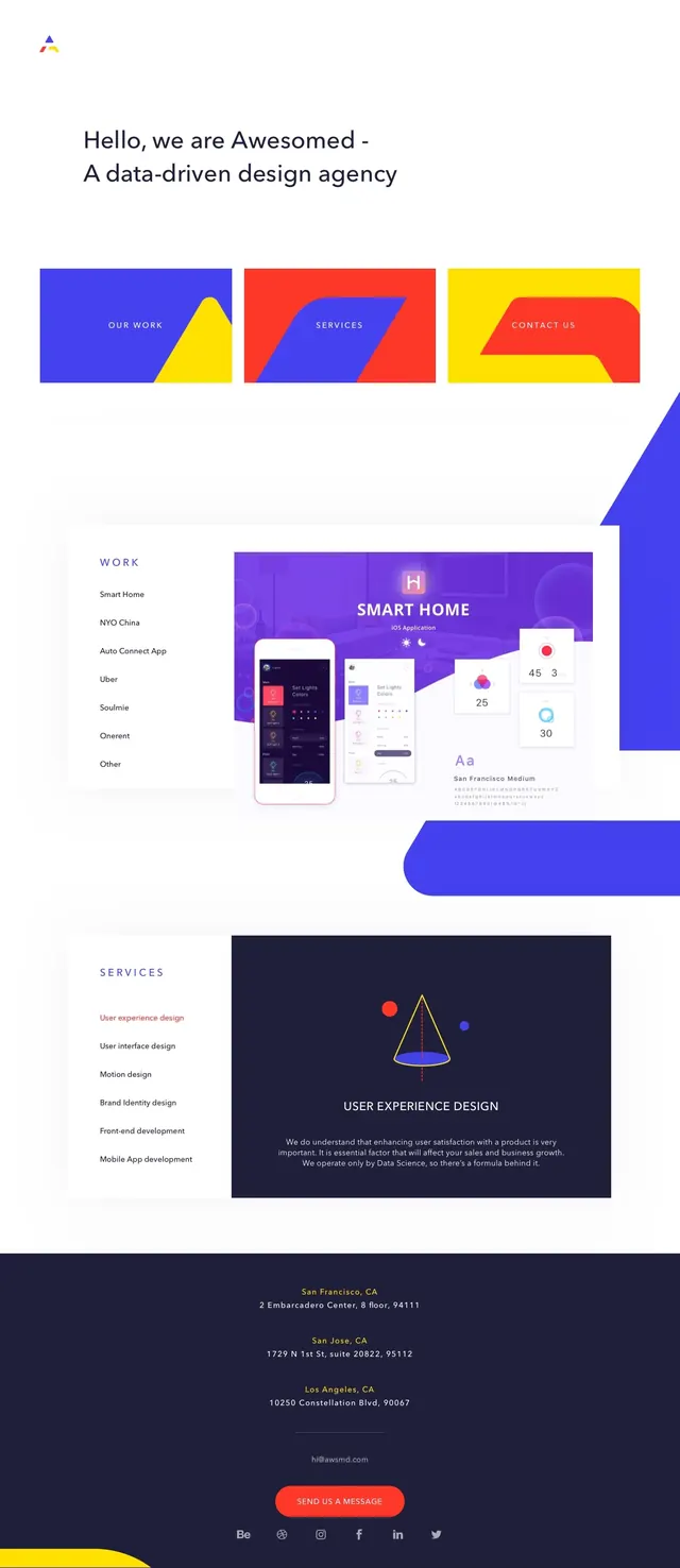 Awsmd Agency Landing Page, neo-brutalist, playful, vibrant