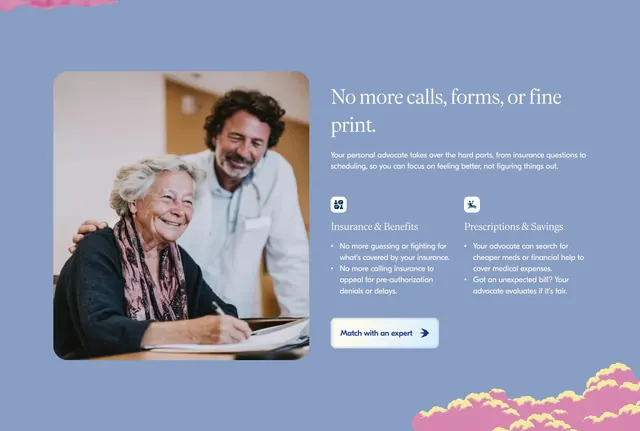 Baba advocacy feature section, editorial, minimal, light