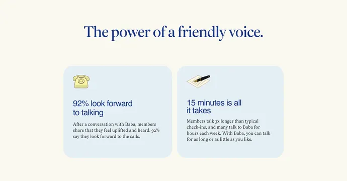 Baba friendly voice stat cards, minimal, light-mode, light