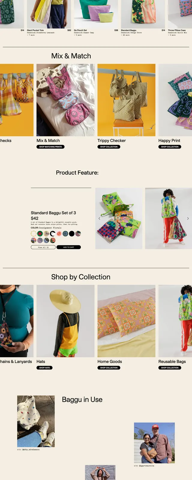 Baggu Deadstock Collection, playful, photographic, vibrant