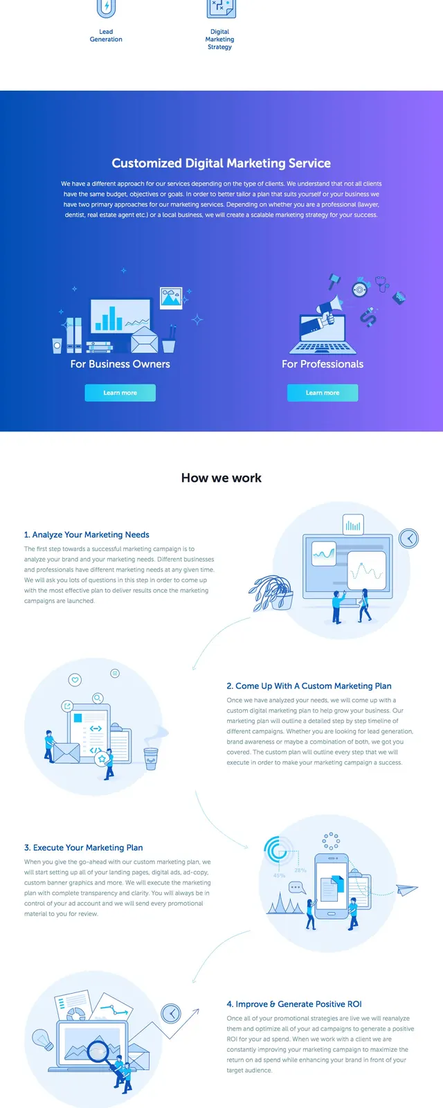 Baller Marketing Agency Landing Page, corporate-clean, photographic, vibrant