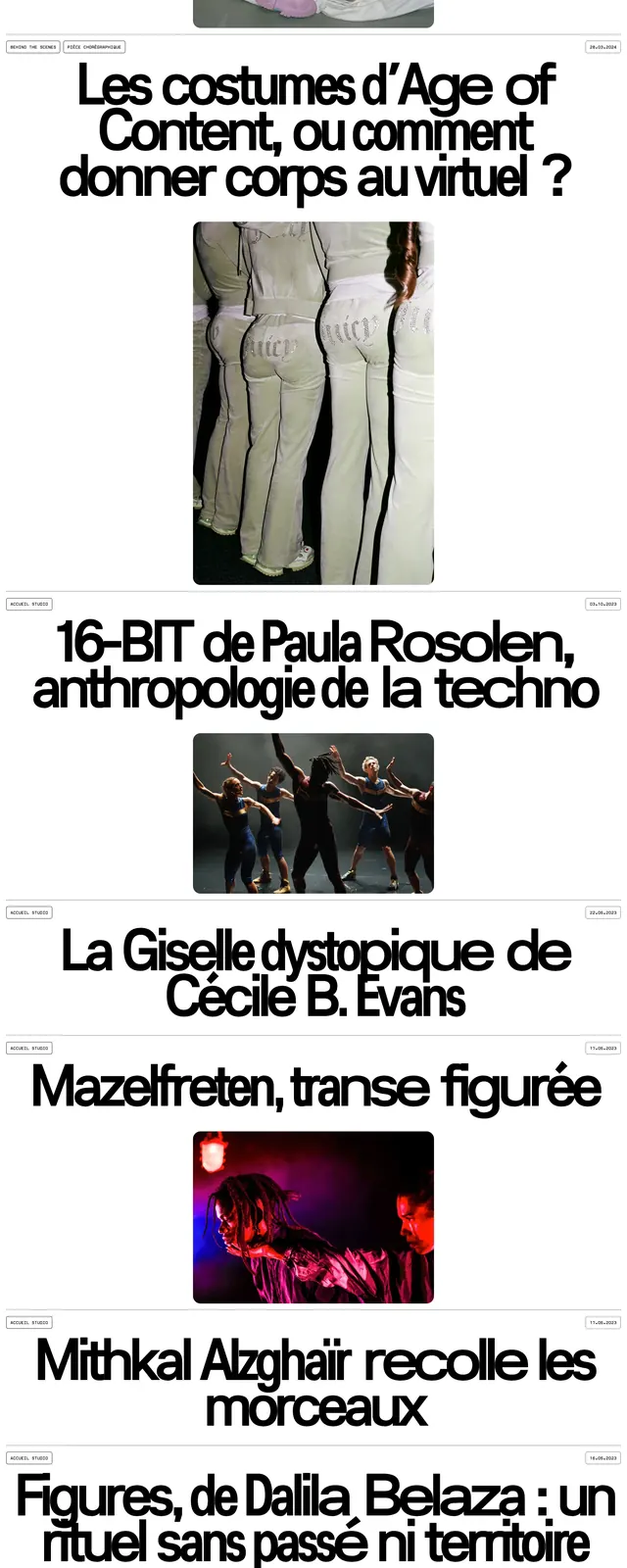 Ballet De Marseille Editorial Feed, editorial, minimal, monochrome