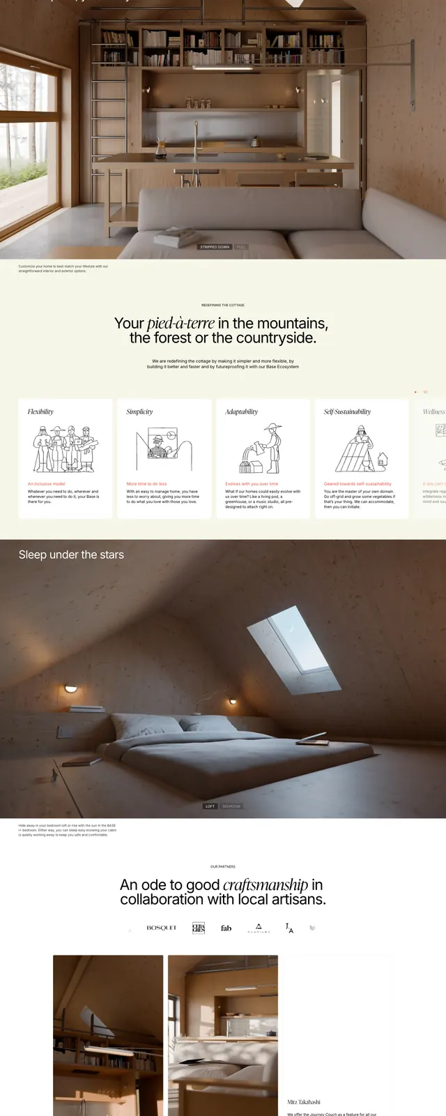 Basehabitation Modular Cabins, minimal, editorial, light