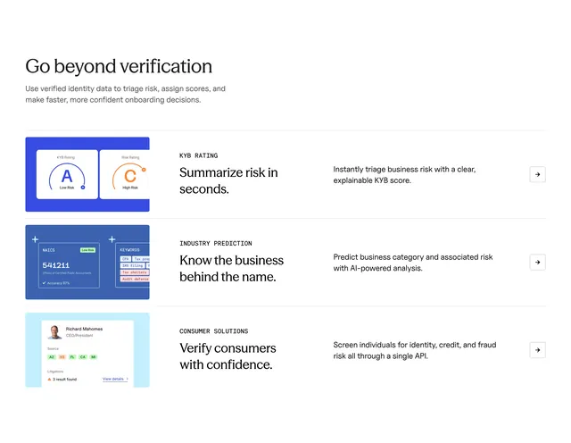Baselayer onboarding capability rows, minimal, corporate-clean, light