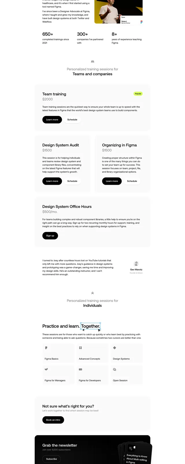 Baselinedesign Portfolio, minimal, editorial, light
