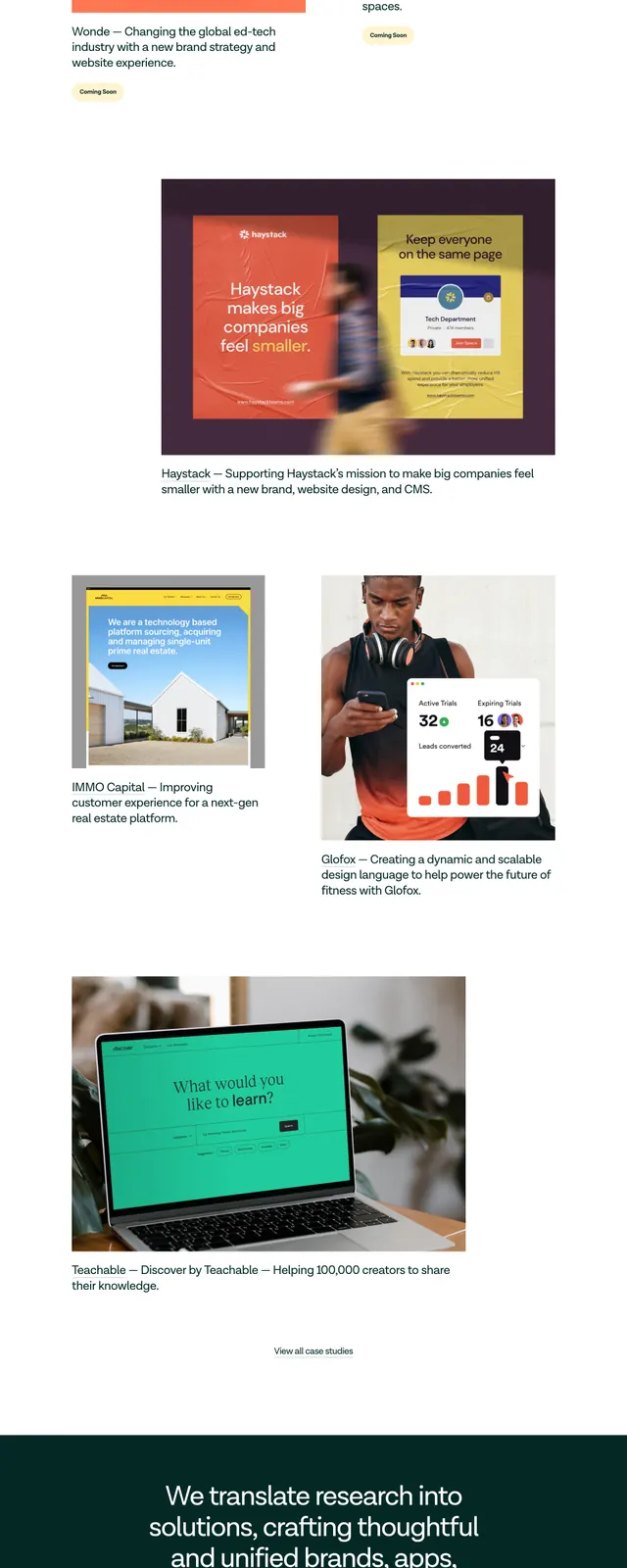Bb Agency Portfolio Landing, minimal, corporate-clean, high-contrast