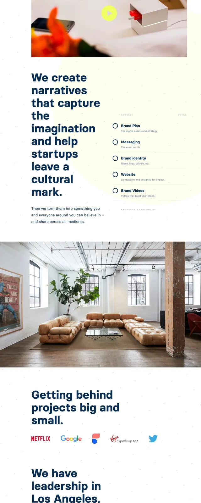 Brndmkrs Editorial Agency Landing Page, editorial, photographic, light