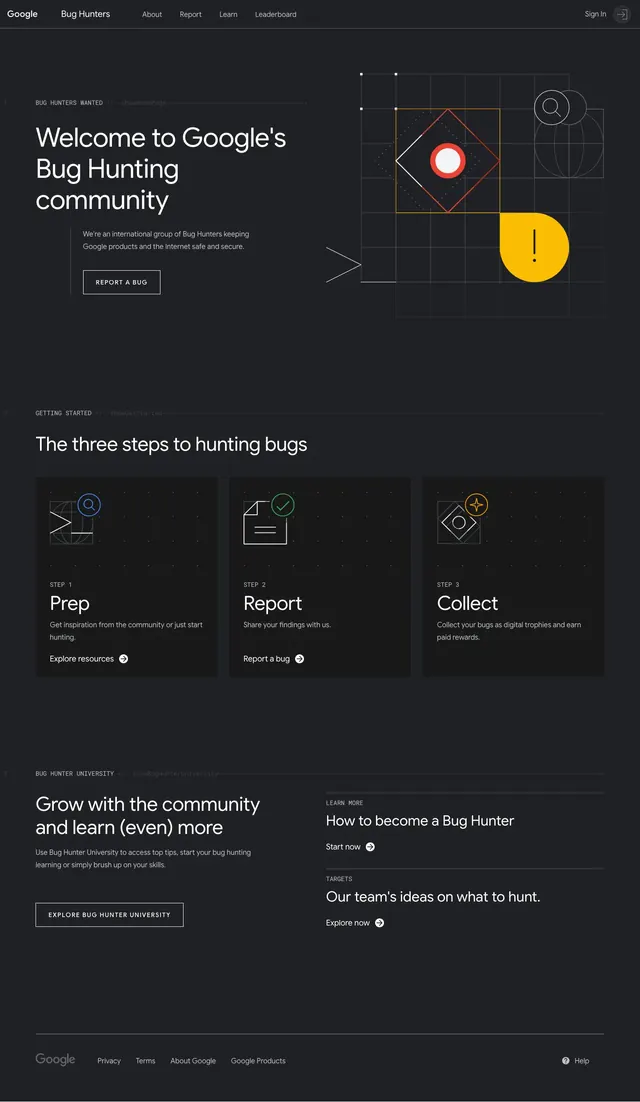 Bug Hunters dark hero, dark-mode, technical, dark