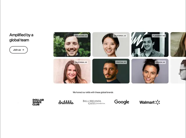 Bunsen global team grid, minimal, photographic, light