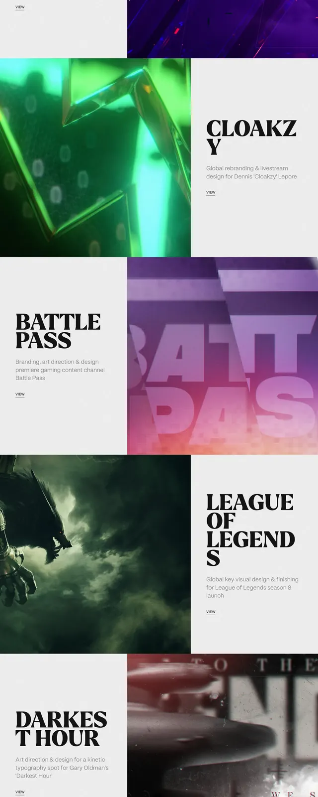 Burdin Portfolio Hero, editorial, minimal, light