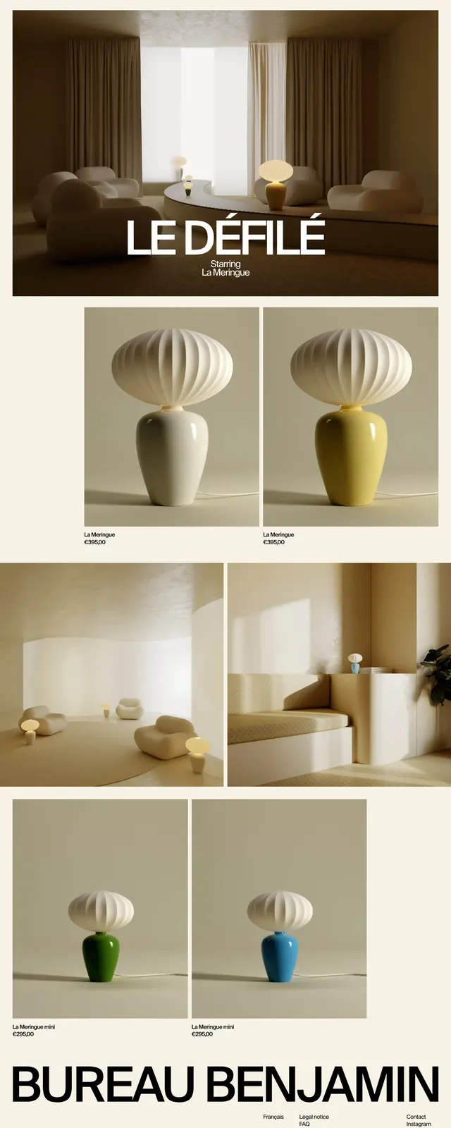 Bureau Benjamin editorial storefront, minimal, editorial, light