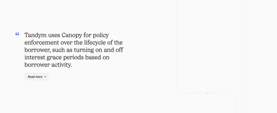 Canopy OS serif customer quote, light-mode, minimal, light