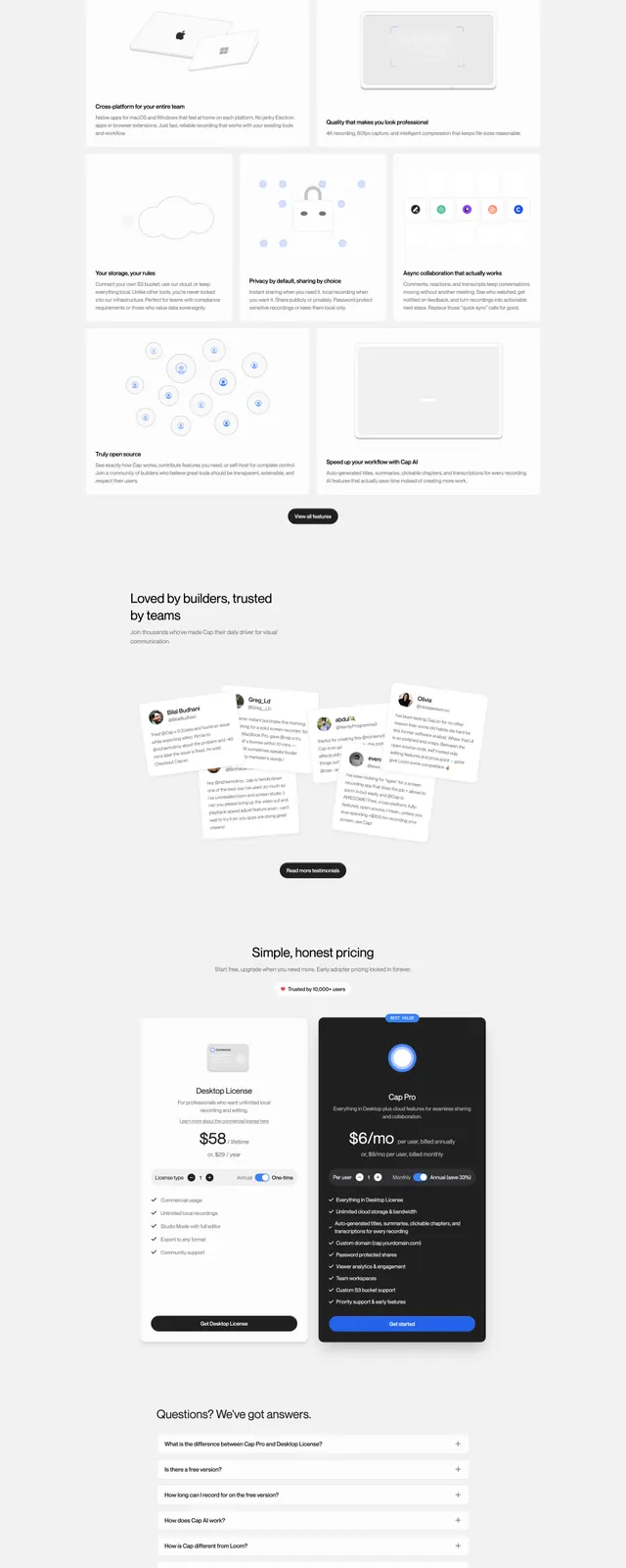 Cap 3 Landing Page, minimal, swiss, light