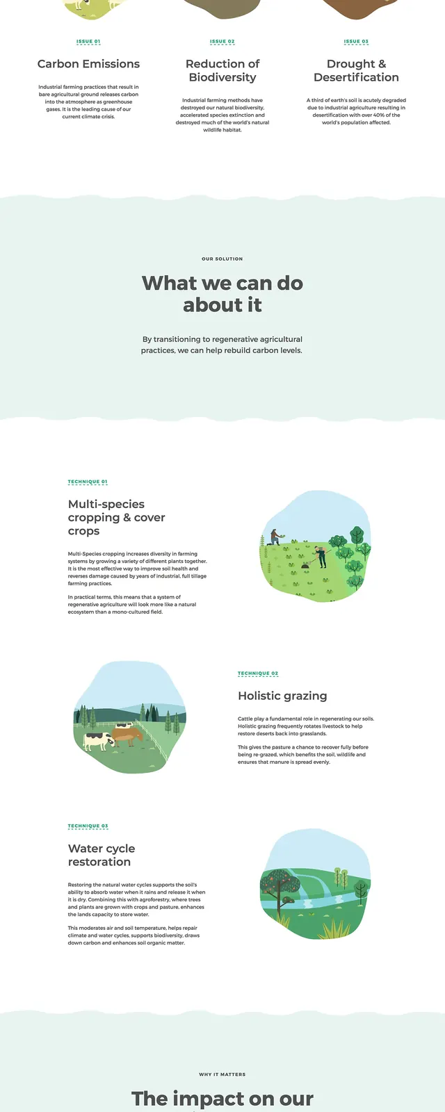 Carbon8 Regenerative Farming, illustrated, organic, light