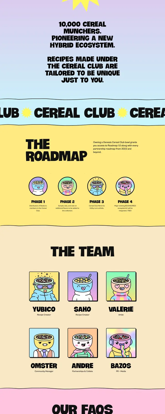 Cereal Club Pop Hero, playful, illustrated, pastel