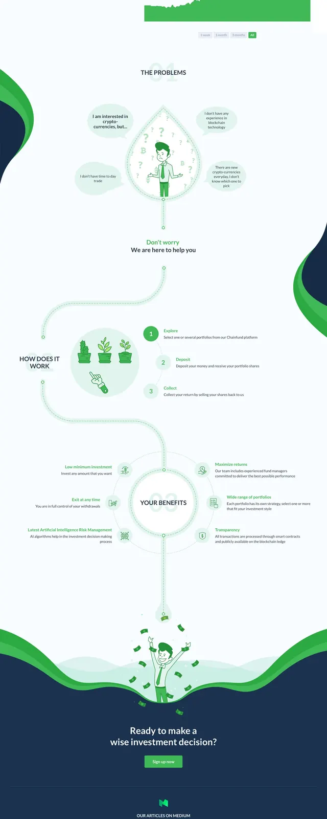 Chainfund Crypto Landing Page, corporate-clean, infographic, light