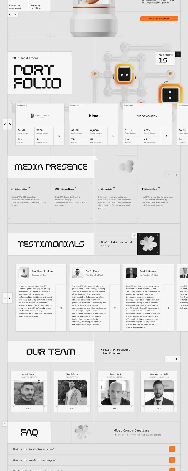 Chaingpt Labs Landing Page, swiss, editorial, light