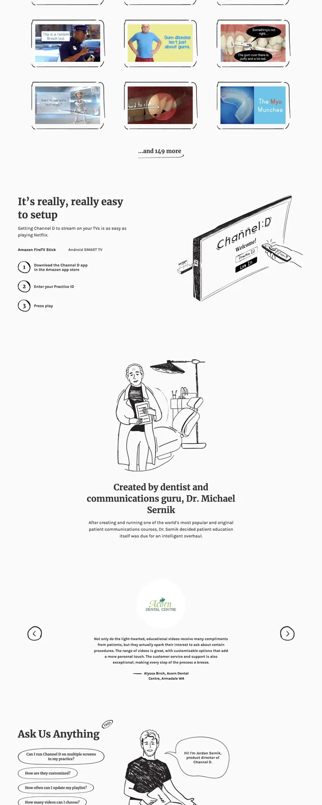 Channel D illustrated hero, illustrated, monochrome, light