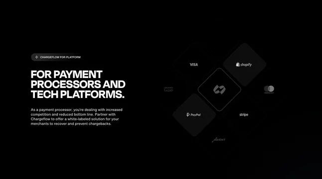 Chargeflow platform logo diamond grid, dark-mode, minimal, dark