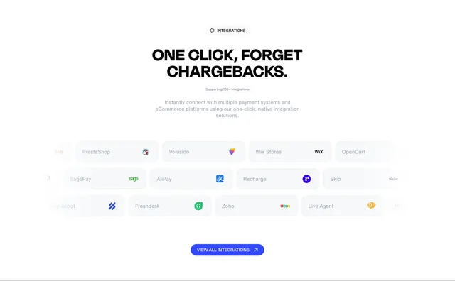 Chargeflow integrations logo grid, minimal, light-mode, light