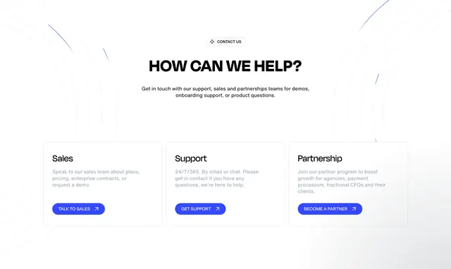Chargeflow support contact options, minimal, light-mode, light