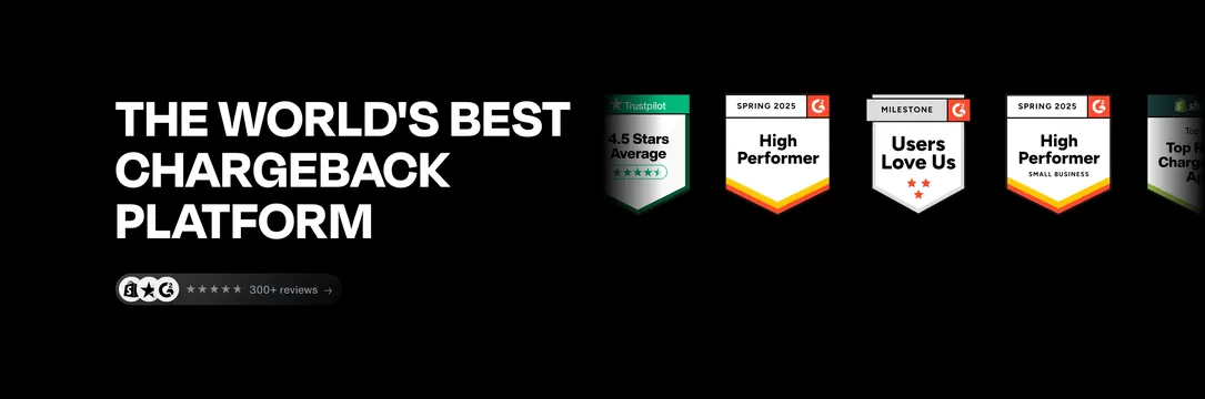 Chargeflow trust and awards hero, dark-mode, minimal, dark