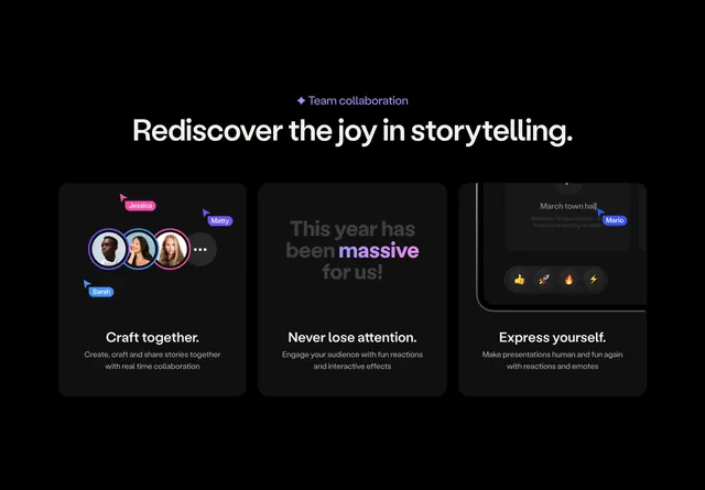 Chronicle collaboration three-card features, dark-mode, minimal, dark