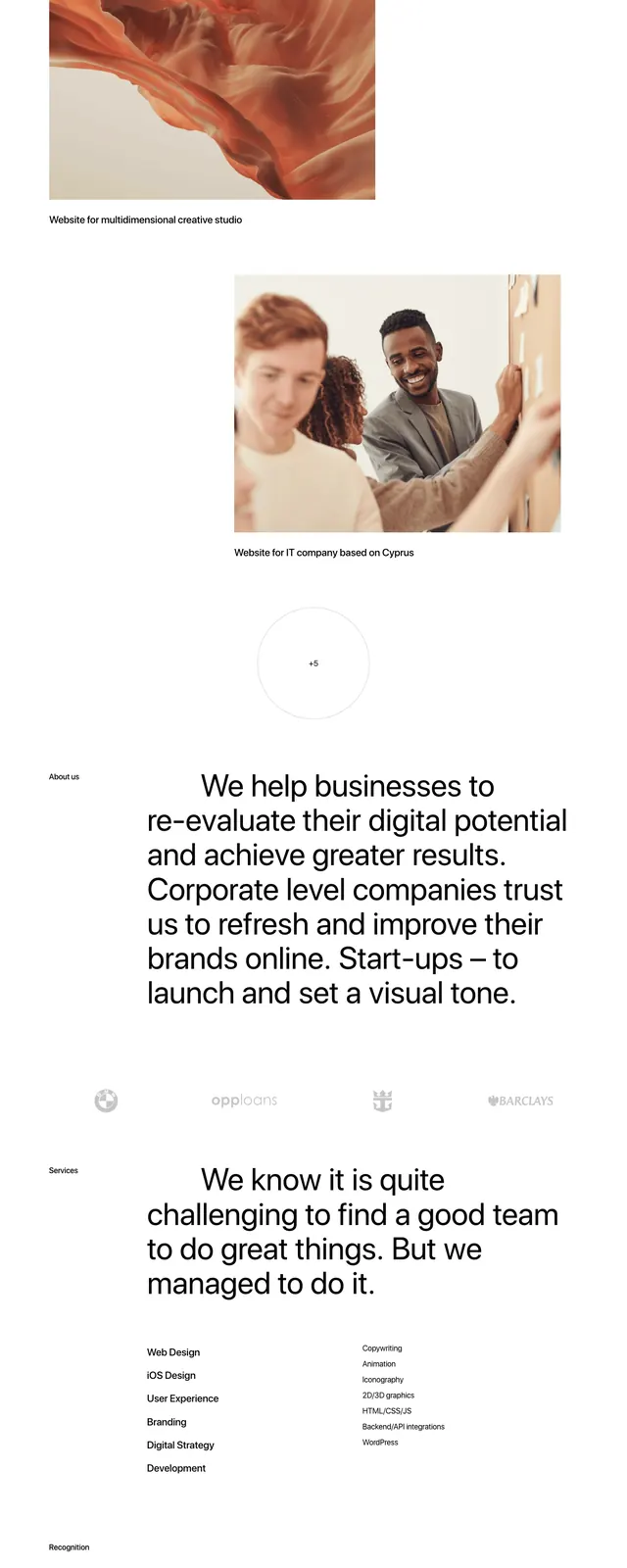 Circle Digital Agency, editorial, minimal, high-contrast