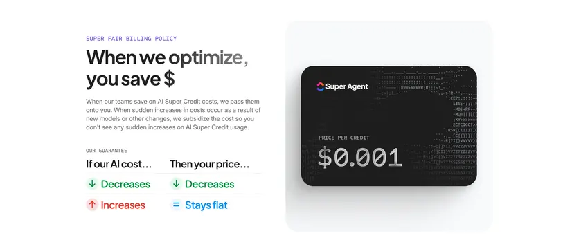 ClickUp Super Fair Billing Policy, minimal, light-mode, light