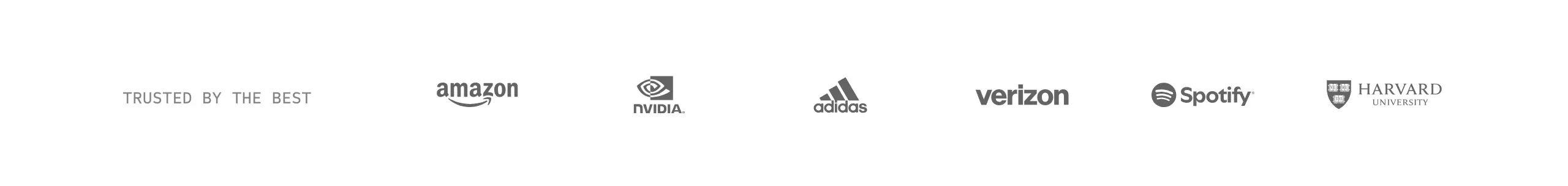 ClickUp trusted by the best logo strip, minimal, light-mode, light