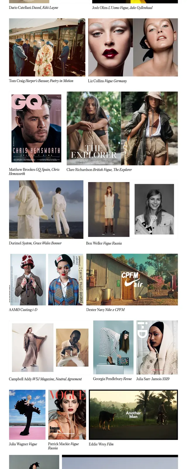 CLM Agency Editorial Grid, editorial, luxury, light
