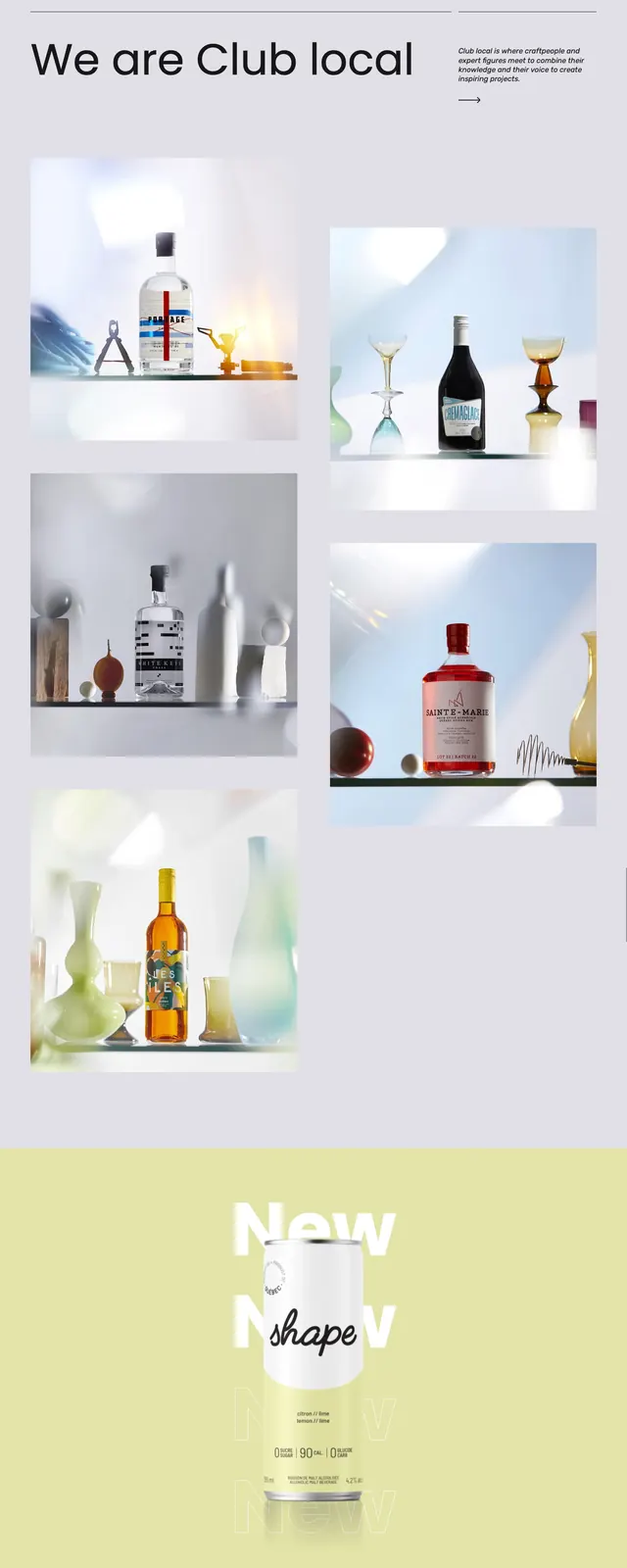 Clublocal vodka editorial hero, photographic, editorial, dark
