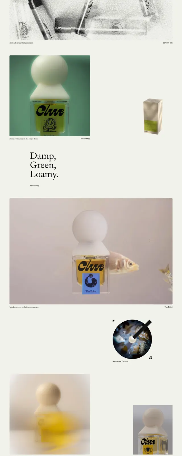 Clue Perfumery Editorial Hero, editorial, luxury, light
