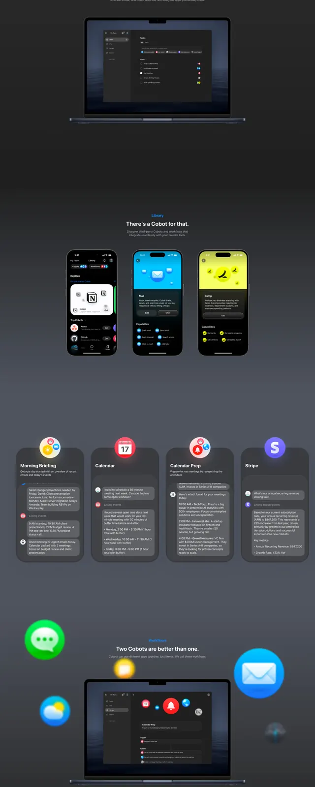 Dark Cobot Product Launch, dark-mode, 3d-render, dark