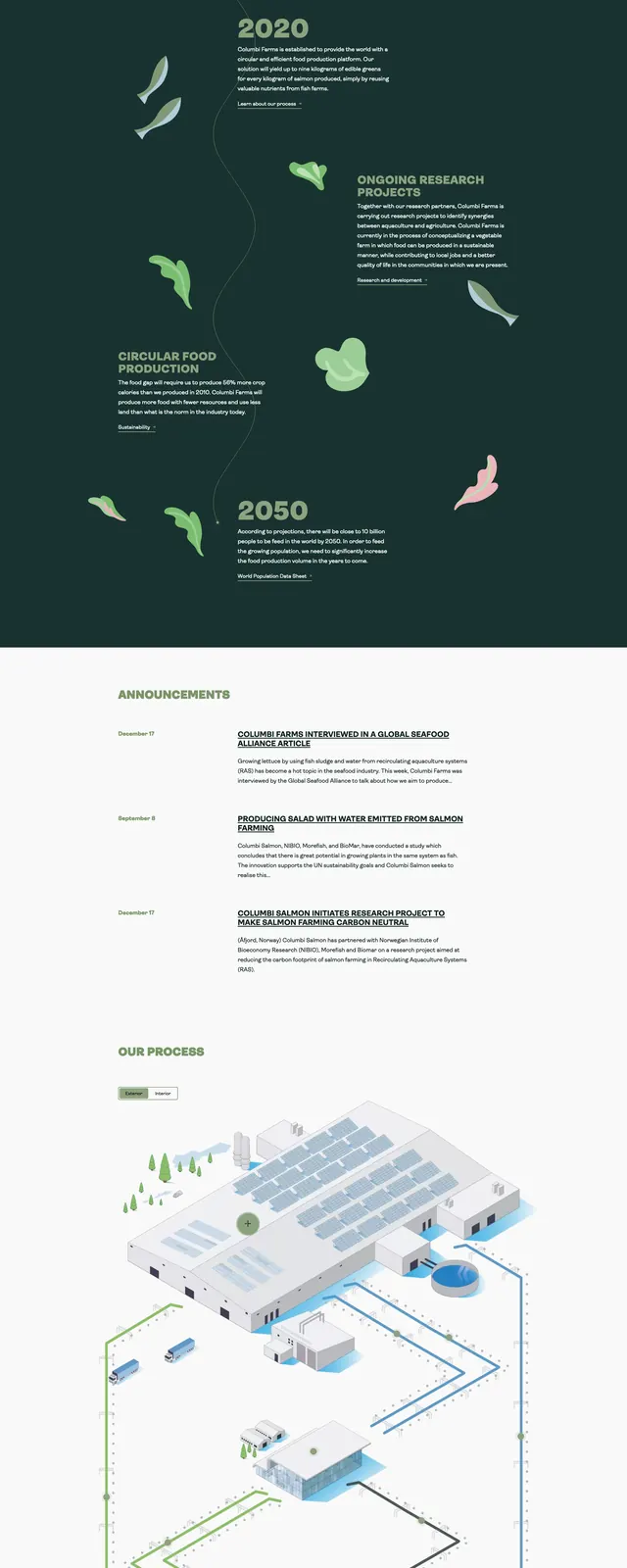 Circular food platform hero, dark-mode, organic, dark