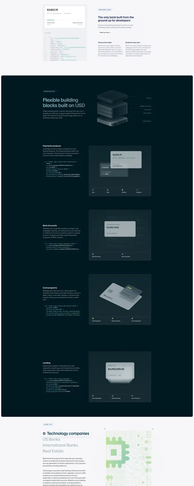 Column 2 Banking Infrastructure, corporate-clean, technical, light