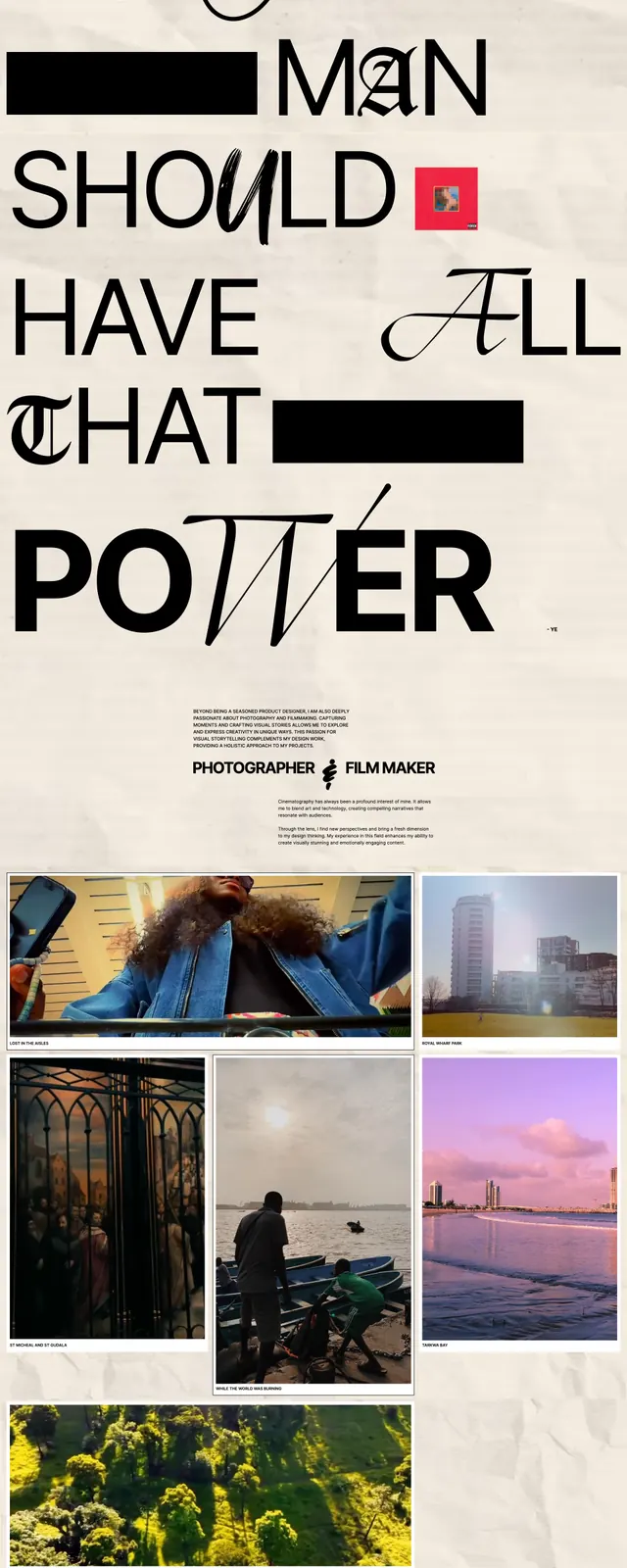 Commissioner of Design, editorial, photographic, light