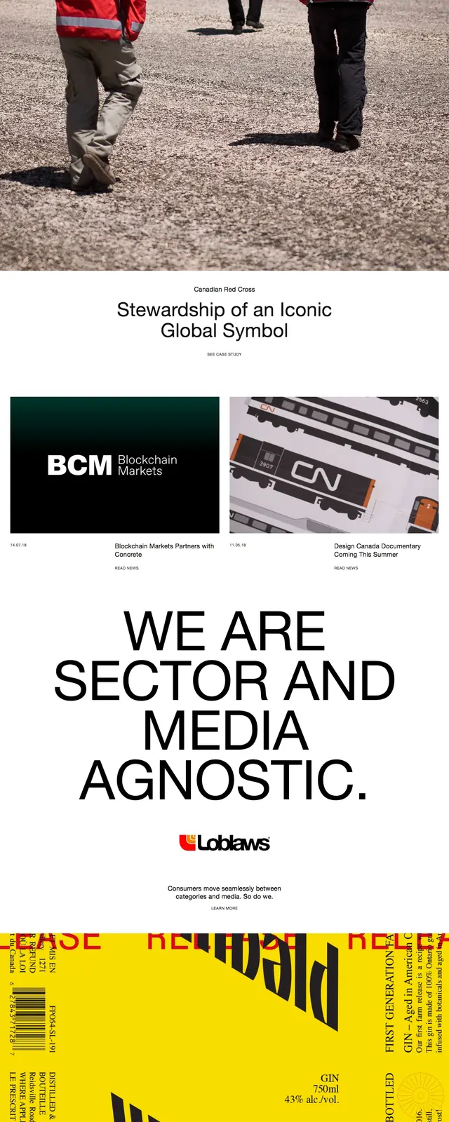 Concrete Agency Hero, editorial, minimal, light