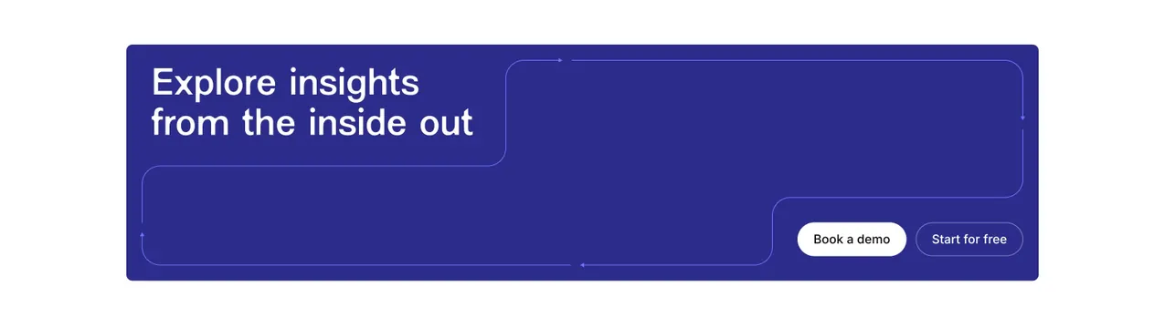Content Square contained CTA banner with routed lines, boxed, minimal, vibrant